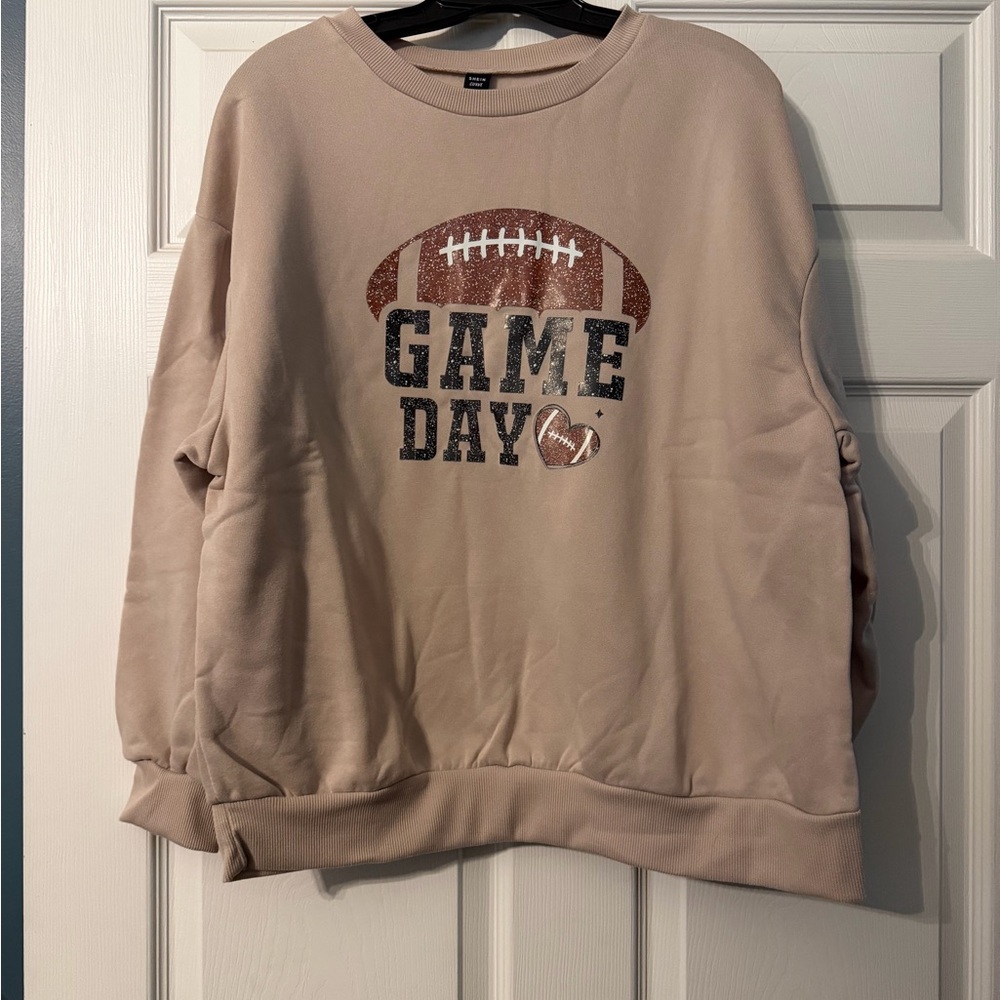 NWOT! Game Day Sweatshirt - Tan